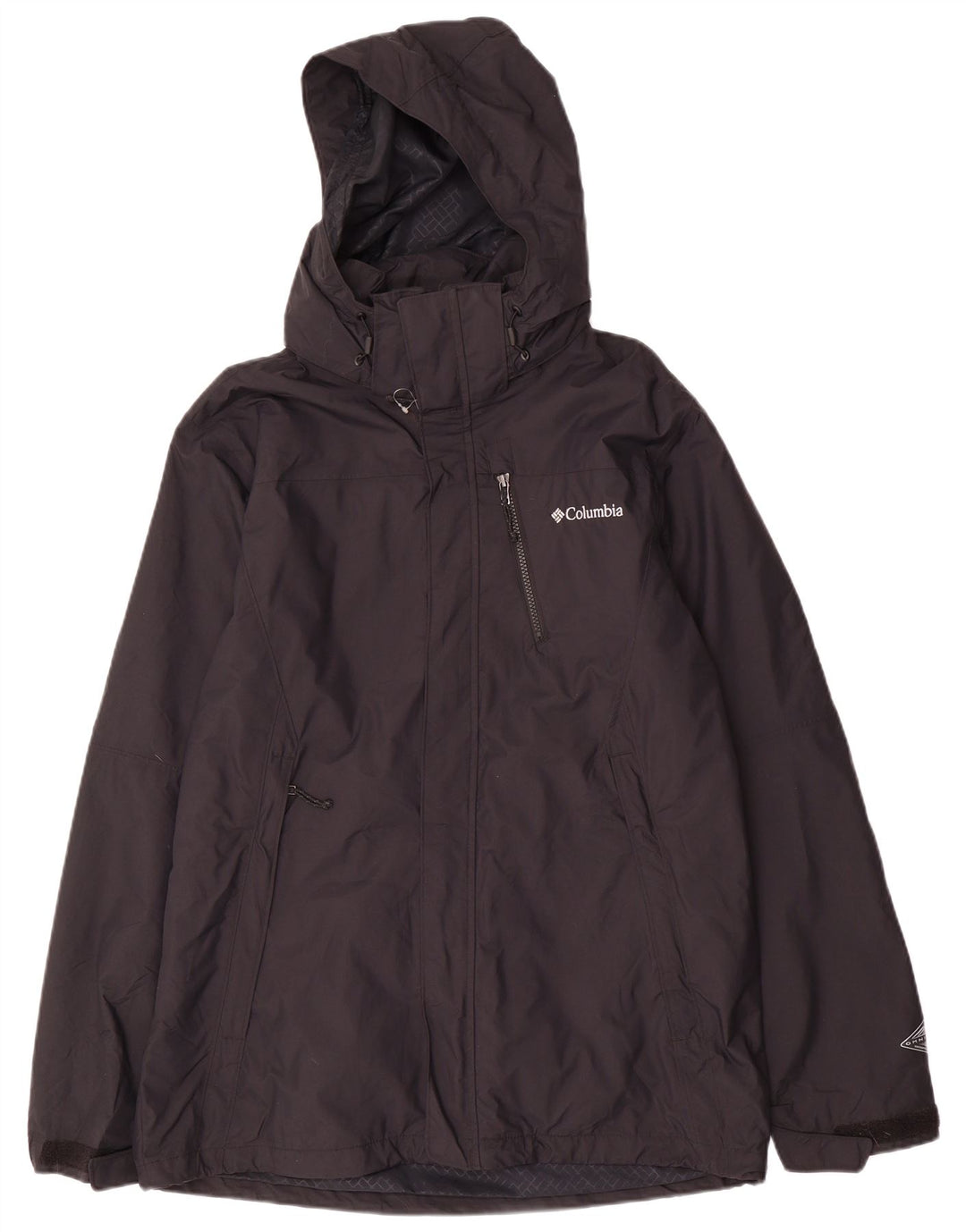 COLUMBIA Мужская ветровка с капюшоном Omni-Tech UK 38, средний черный нейлон