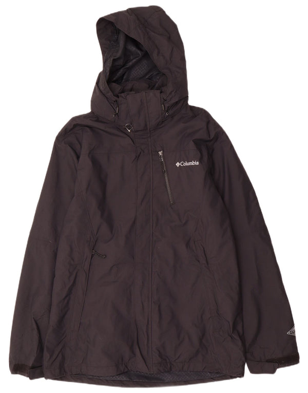 COLUMBIA Мужская ветровка с капюшоном Omni-Tech UK 38, средний черный нейлон