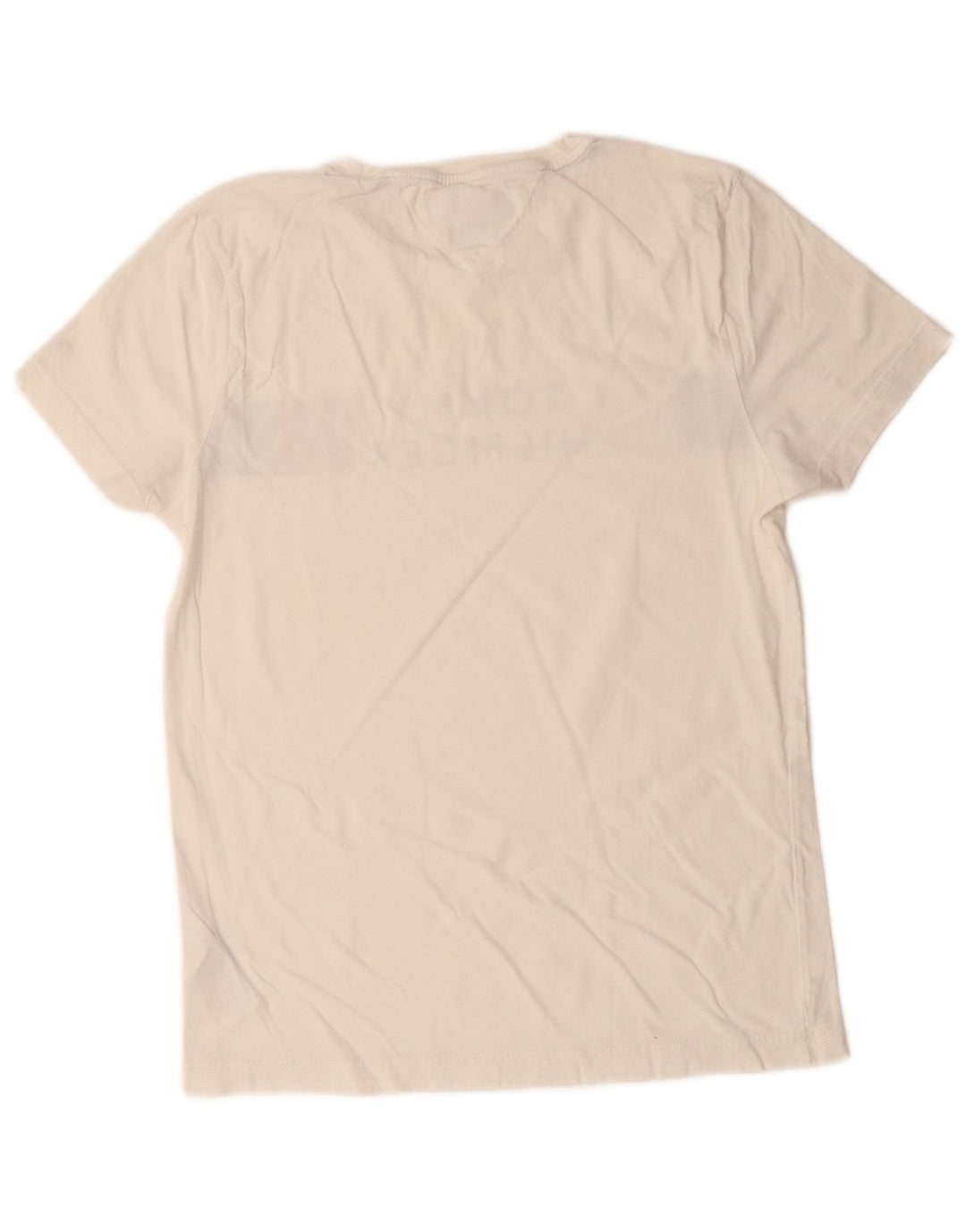 TOMMY HILFIGER Mens Graphic T-Shirt Top Medium White Cotton