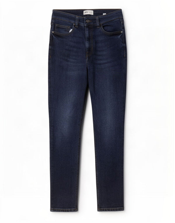 Женские узкие джинсы Zara Medium W28 L27, синие, хлопок
