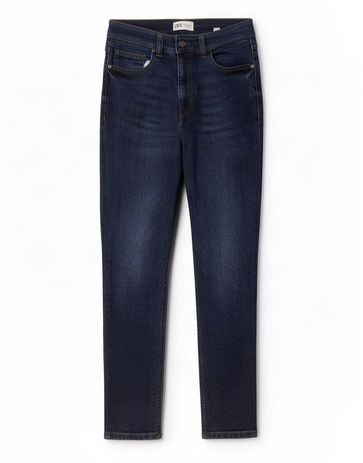 Женские узкие джинсы Zara Medium W28 L27, синие, хлопок