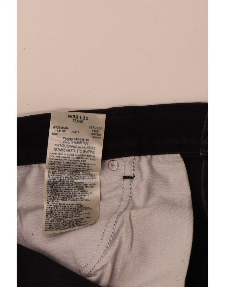 Мужские прямые джинсы Wrangler Texas W38 L30, черный хлопок