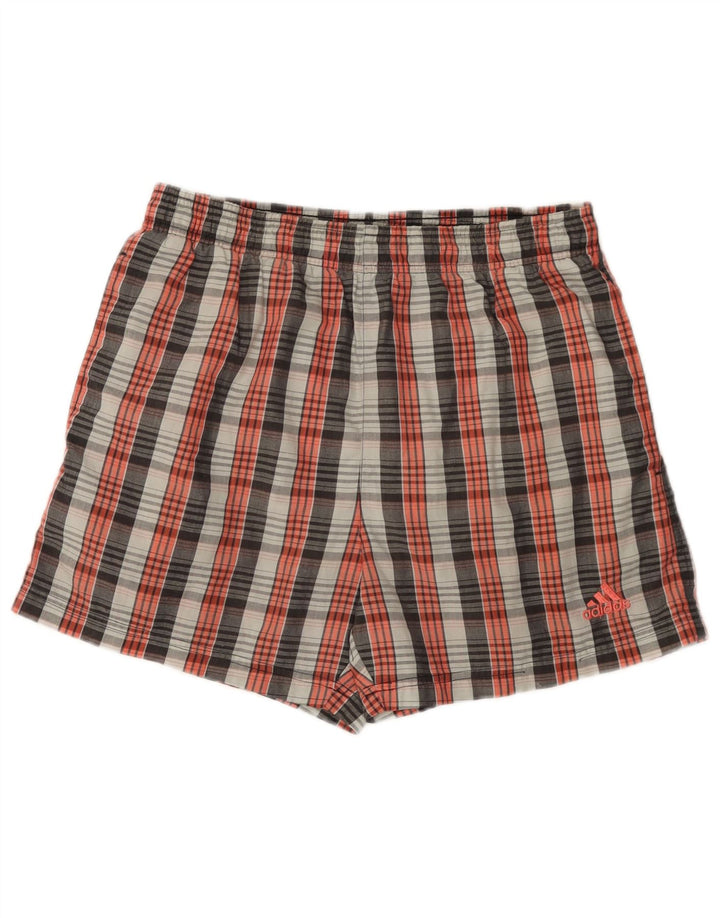 Мужские спортивные шорты Adidas, средний разноцветный полиэстер в клетку