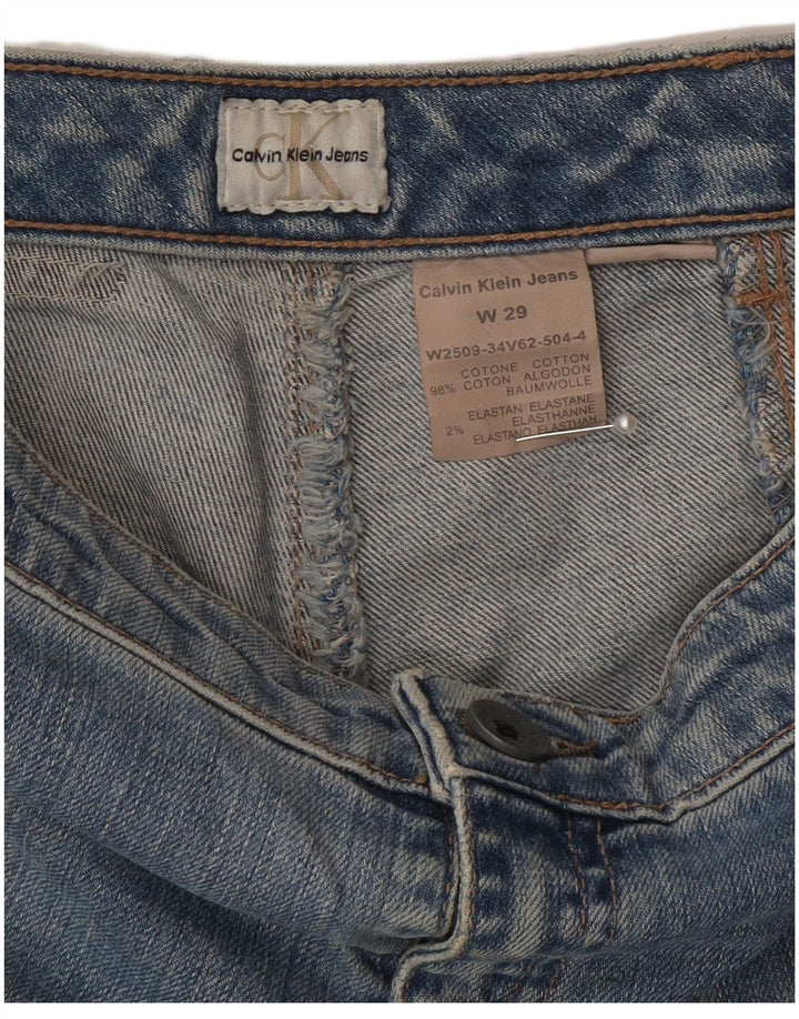 Женские прямые джинсы Calvin Klein W29 L35, синие, хлопок