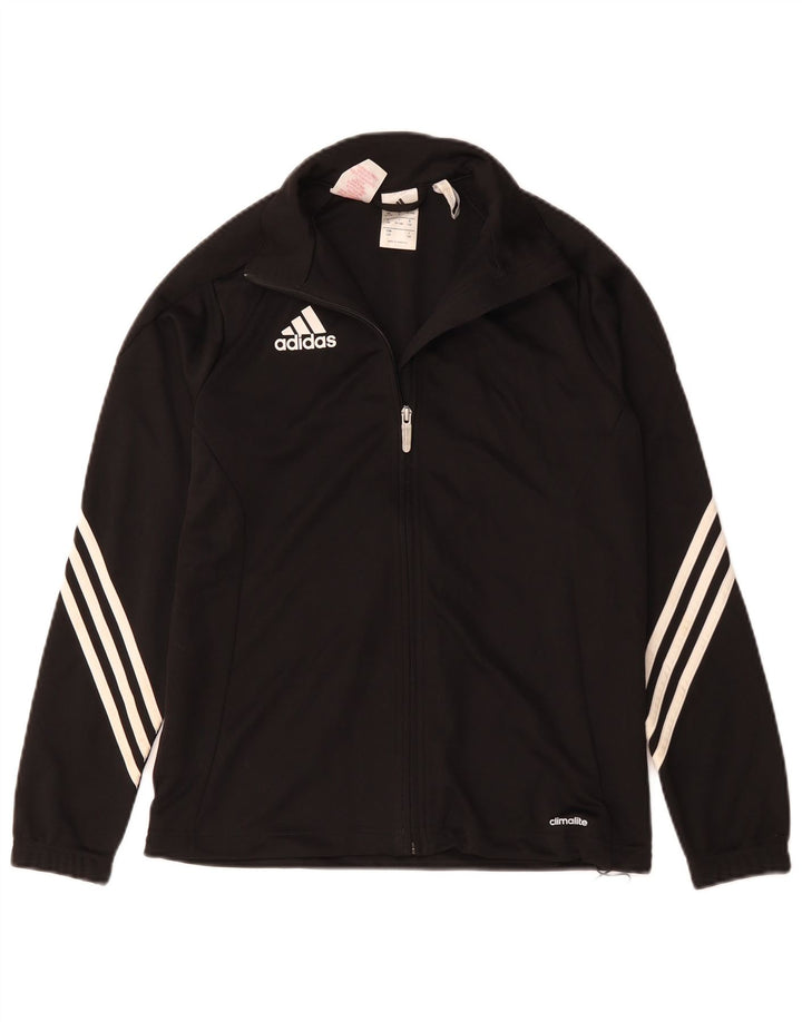 Спортивный костюм Adidas Climalite для мальчиков, верхняя куртка 13-14 лет, черный полиэстер