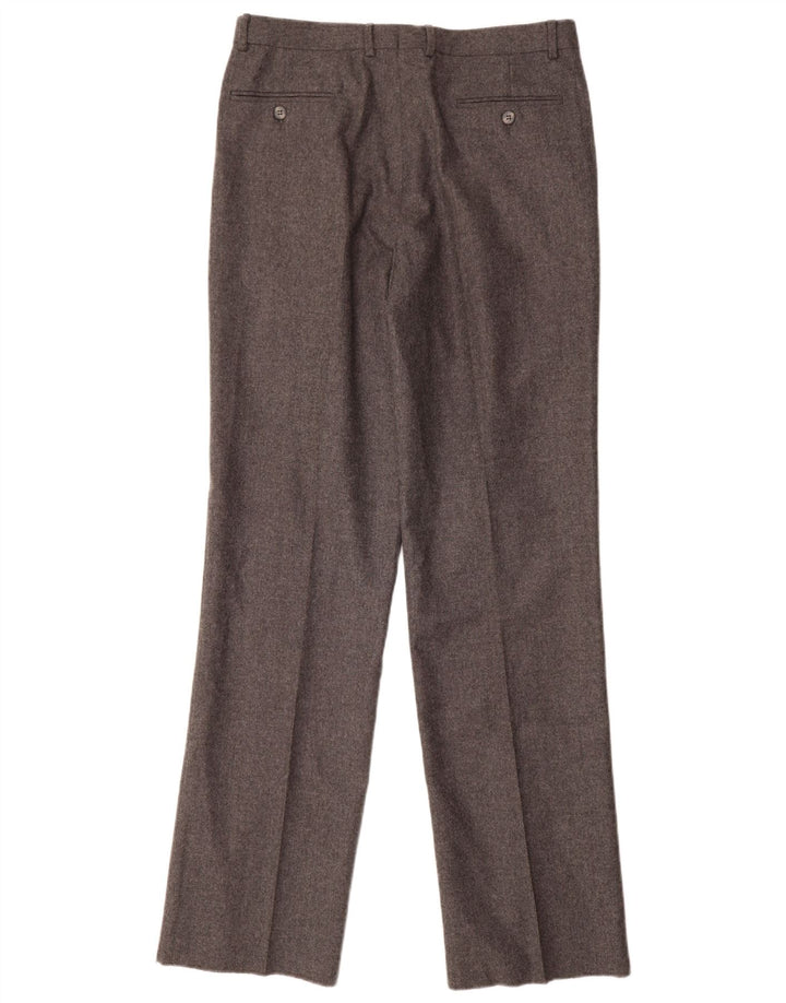 Marzotto Мужские костюмные брюки IT 48 Medium W32 L34 Серые шерстяные