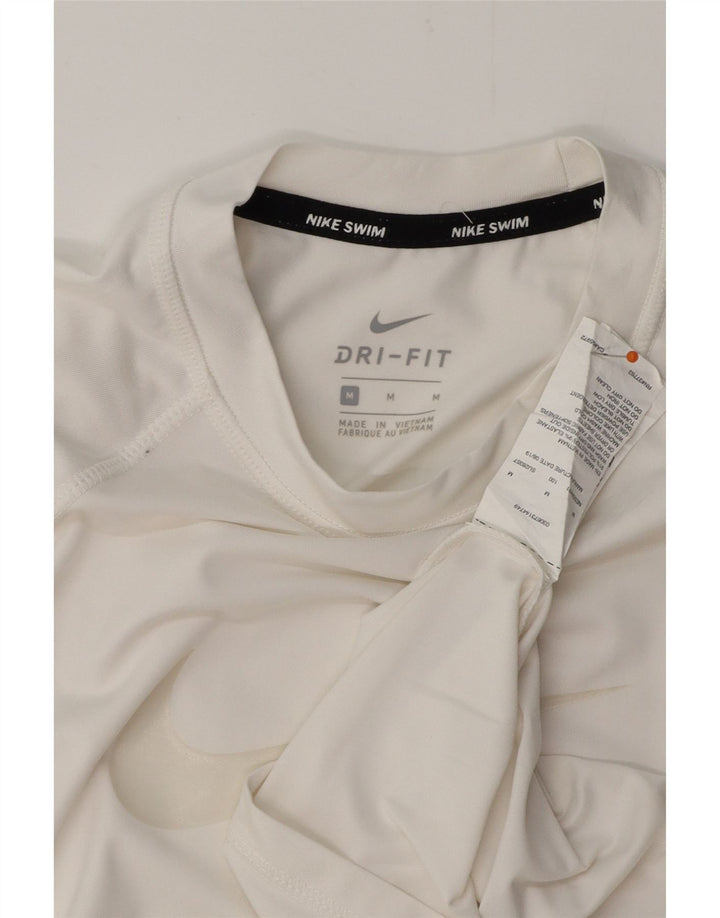 Женская футболка NIKE Dri Fit с графическим рисунком Top UK 12, средний белый полиэстер