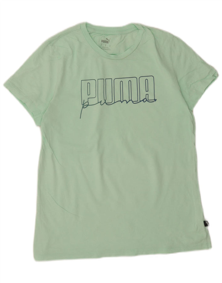 Женская футболка с рисунком Puma Top UK 14, средний зеленый цвет