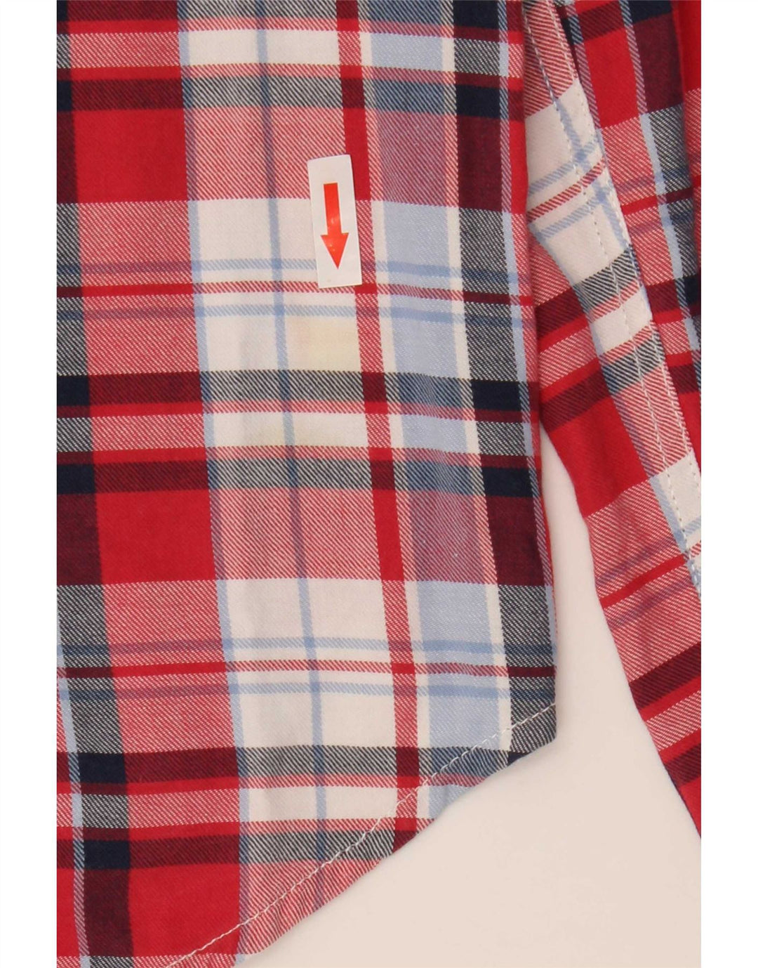 Женская рубашка Levi's UK 14, хлопковая ткань среднего красного цвета в клетку