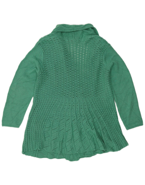 Женский удлиненный открытый кардиган Essential, Великобритания, 24/26, 2XL, зеленый акрил
