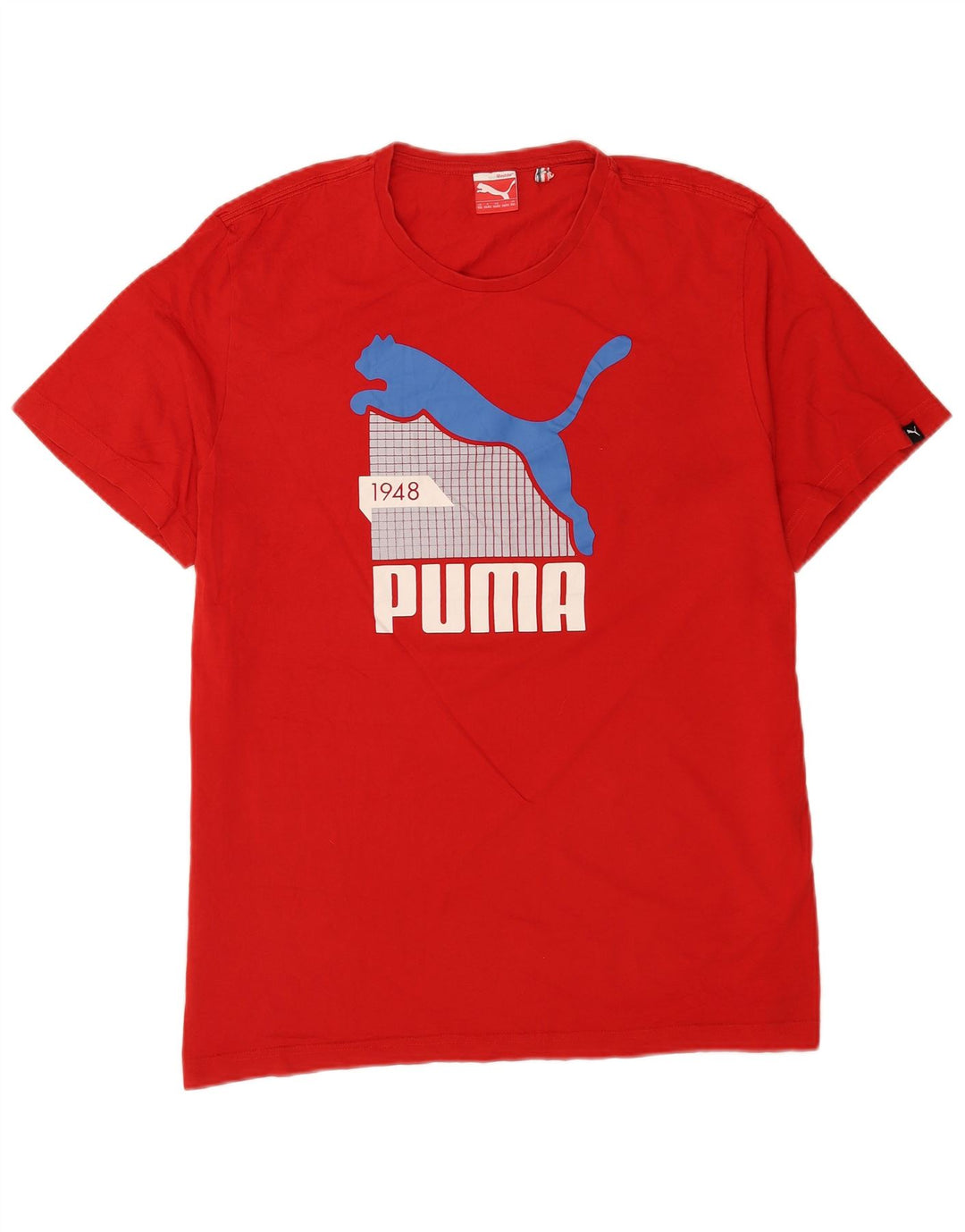 Мужская футболка с рисунком Puma 2XL, красный хлопок