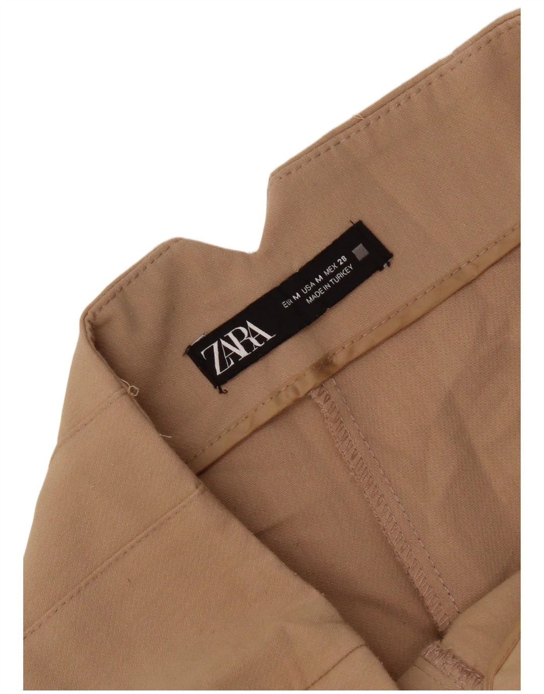 Женские зауженные брюки Zara средние W28 L26 Бежевые