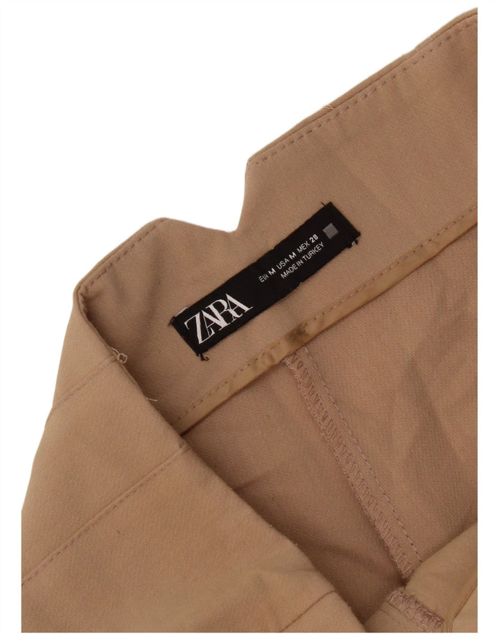 Женские зауженные брюки Zara средние W28 L26 Бежевые