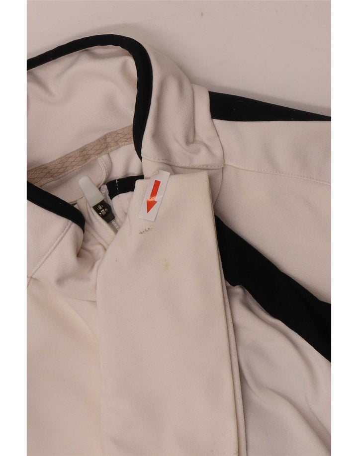 Женская спортивная куртка Nike Dri Fit UK 12, средний белый цвет с цветными блоками