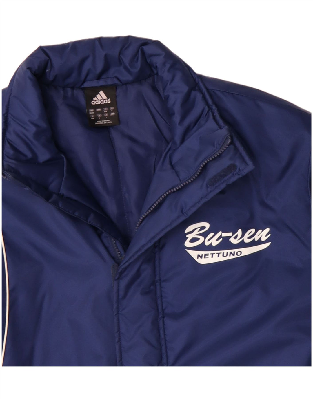 Мужская ветровка Adidas с графическим рисунком UK 38/40, средний синий полиэстер