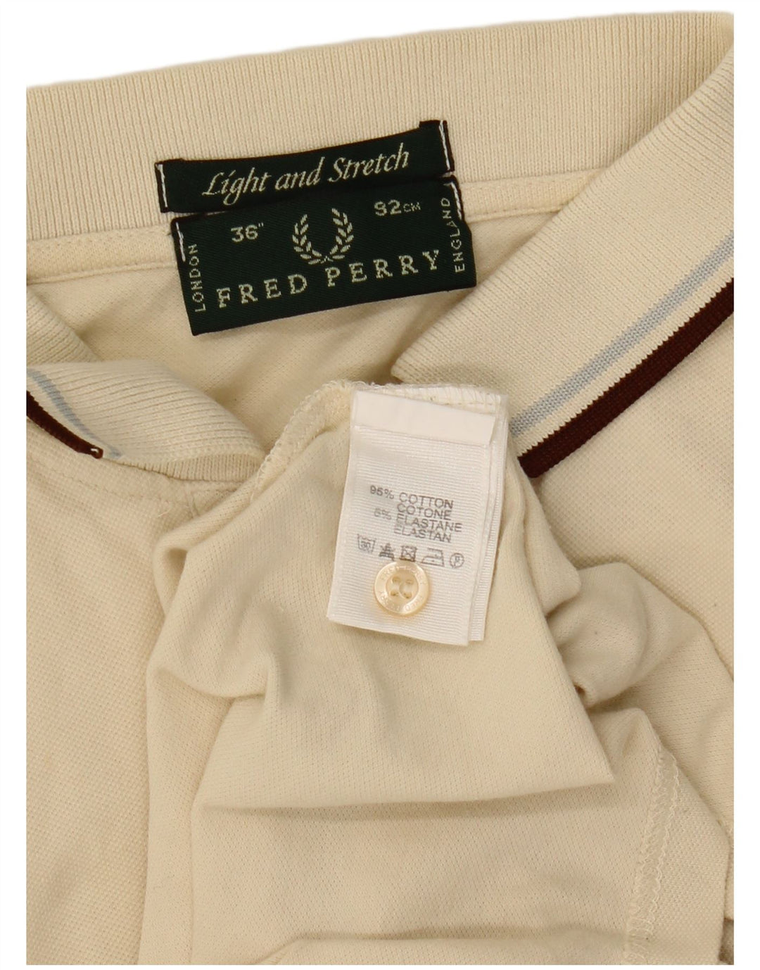 Мужская рубашка-поло Fred Perry, маленькая, бежевая, хлопок