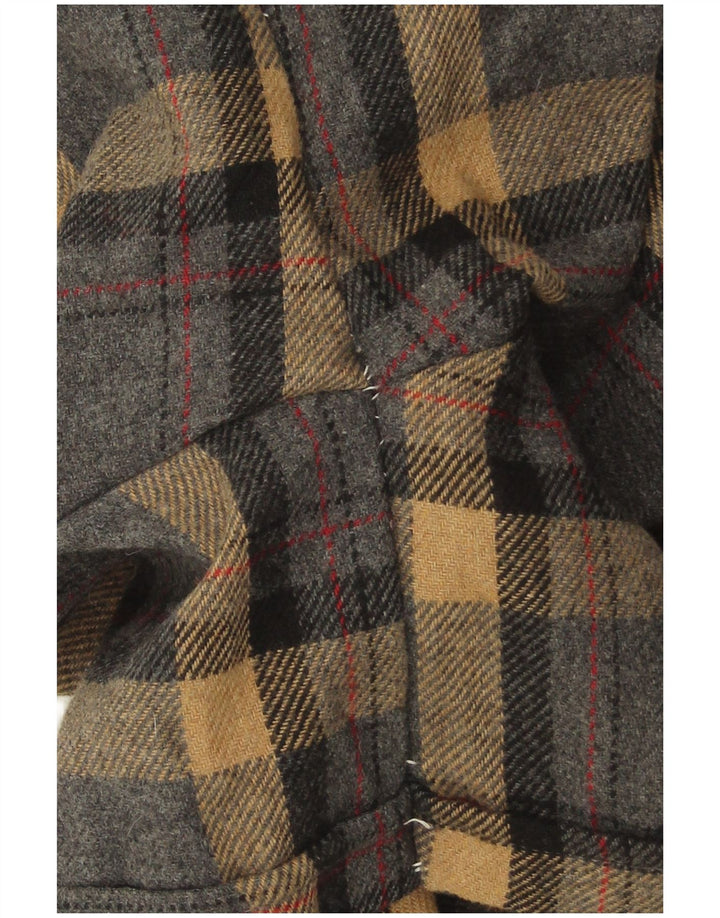 Женские широкие шорты чинос VINTAGE IT 42 Medium W28 Серые в клетку