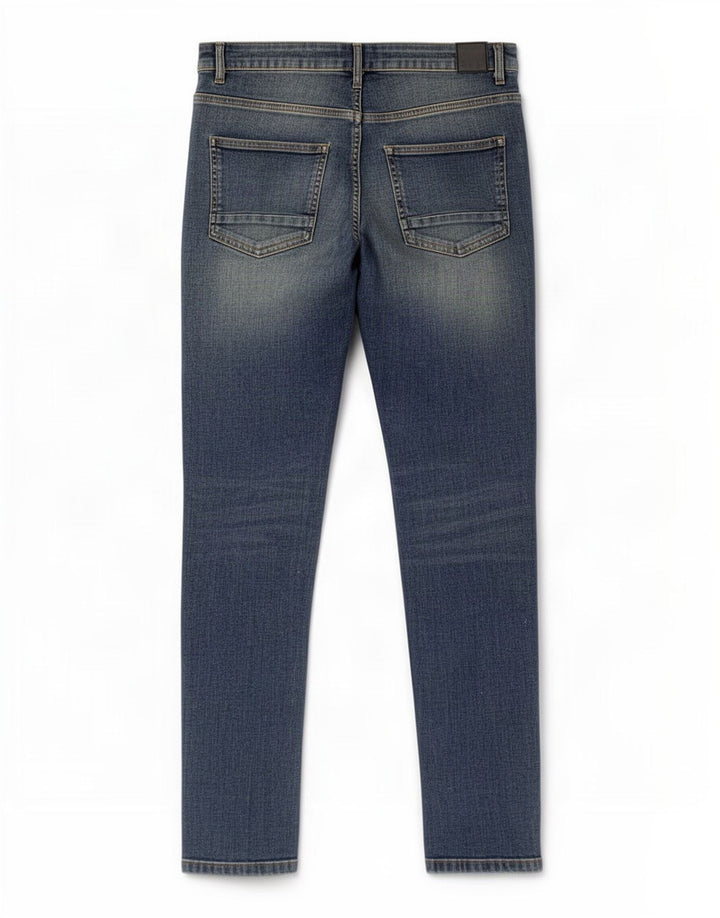 Мужские потертые узкие джинсы Bench W34 L32, синий хлопок