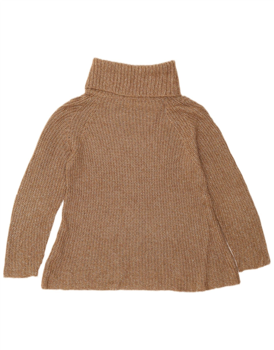 Женский джемпер с высоким воротником Massimo Dutti UK 10, маленький бежевый в крапинку