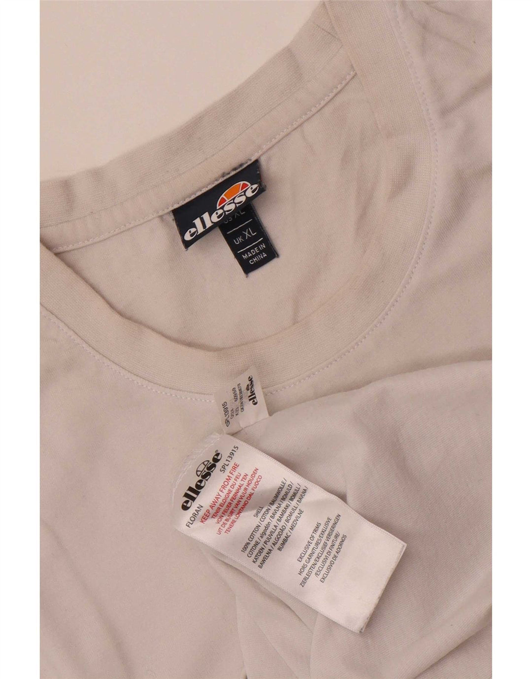 Мужская футболка Ellesse Top XL, белый хлопок