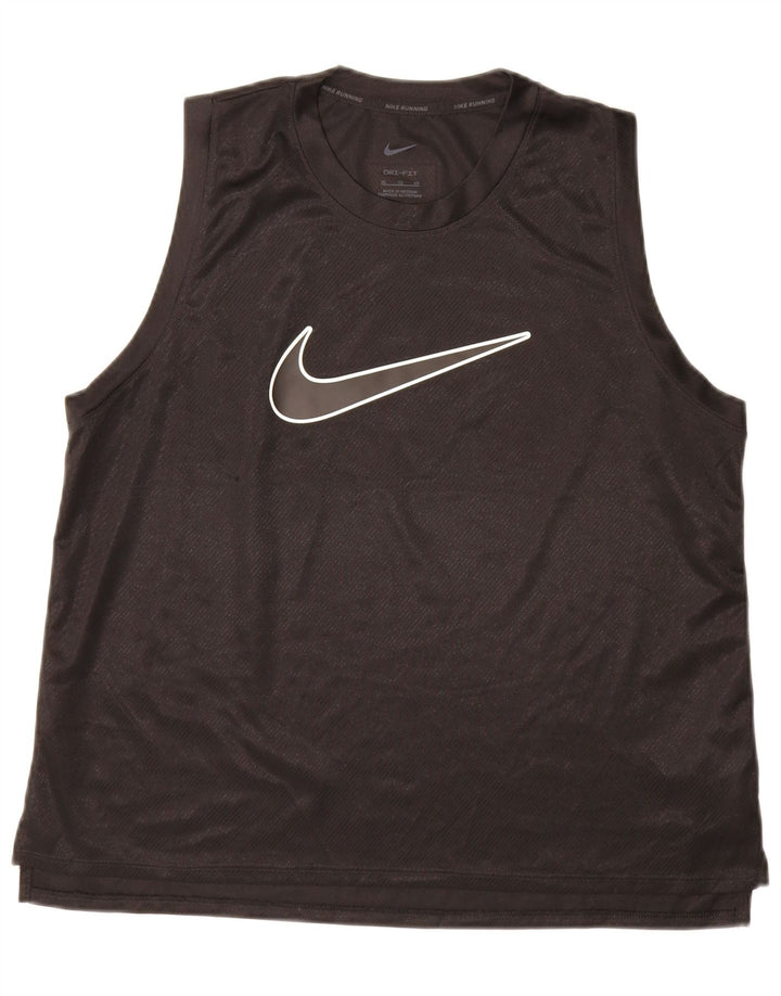 Женский жилет с графическим принтом Nike Dri Fit UK 18 XL, черный полиэстер