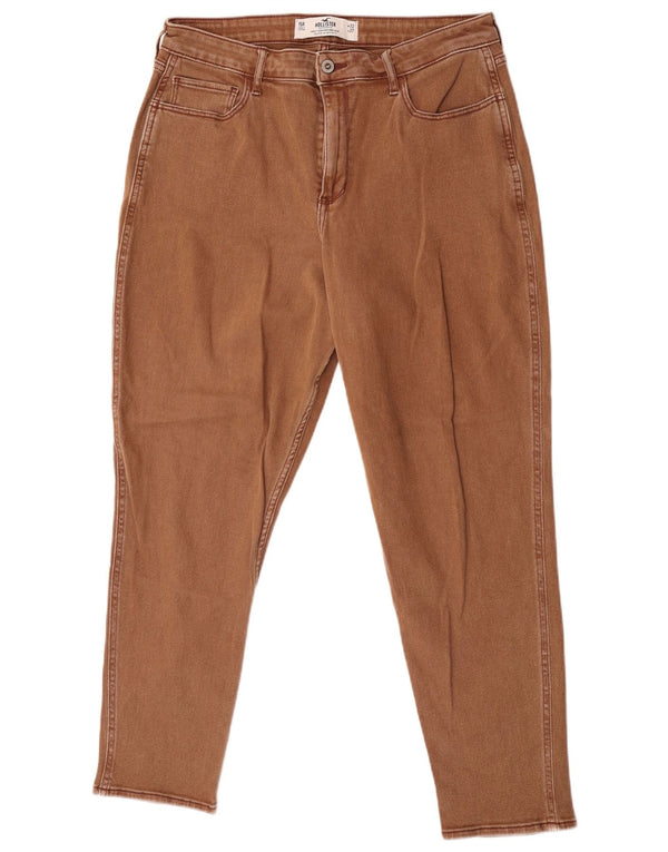 Мужские зауженные джинсы с высокой талией Hollister W32 L27, коричневый хлопок