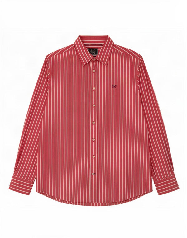 Crew Clothing Мужская рубашка по индивидуальному заказу в большую розовую полоску