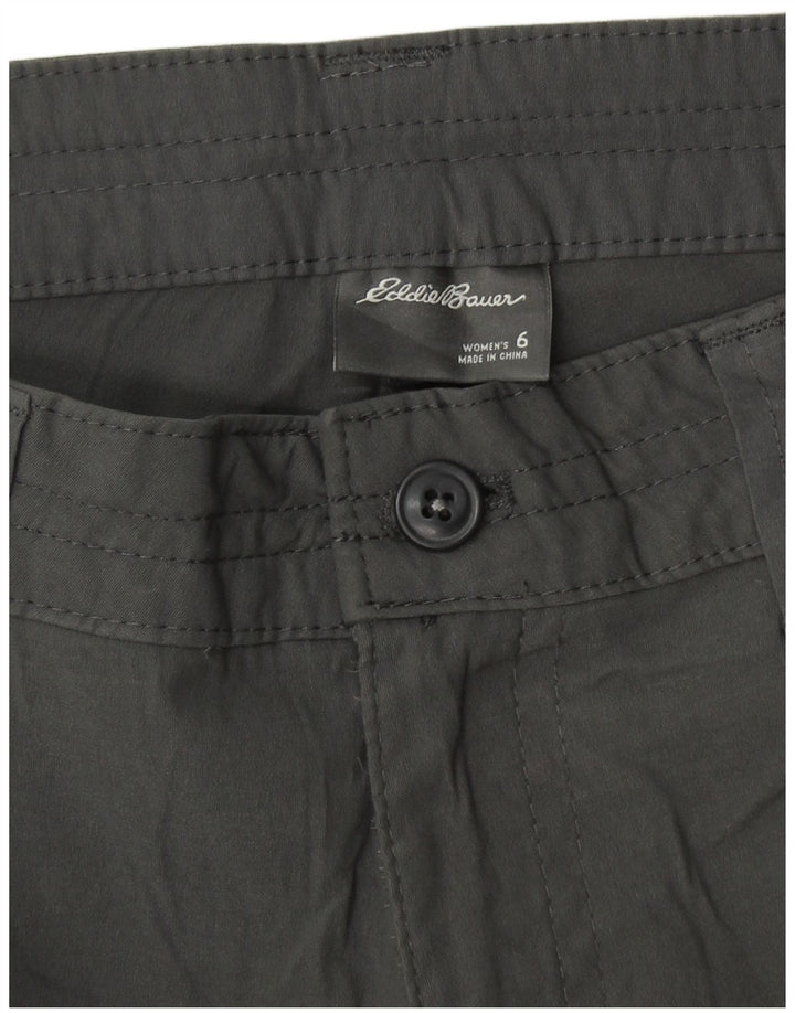 Женские прямые капри EDDIE BAUER US 6, средние W28 L20, серый нейлон