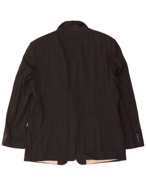 Мужской пиджак HUGO BOSS на 2 пуговицах EU 60 5XL, черный из натуральной шерсти