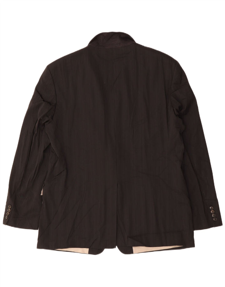 Мужской пиджак HUGO BOSS на 2 пуговицах EU 60 5XL, черный из натуральной шерсти