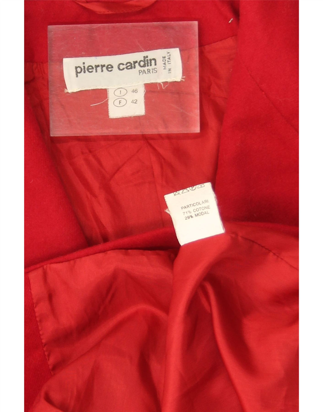 Женский пиджак Pierre Cardin на 2 пуговицах IT 46, большой красный хлопок