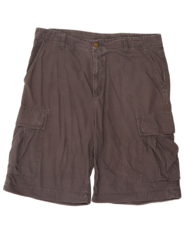 Мужские шорты карго Carhartt W33, хлопковые, среднего серого цвета