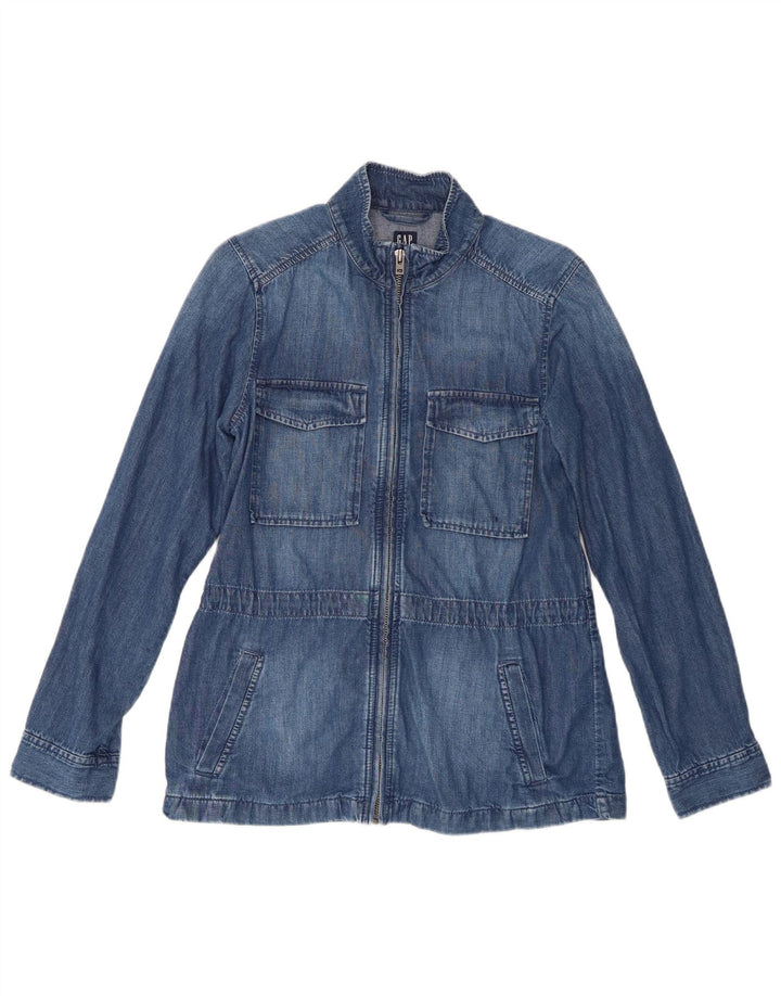Женская джинсовая рубашка Gap UK 10, маленькая, синяя, хлопок