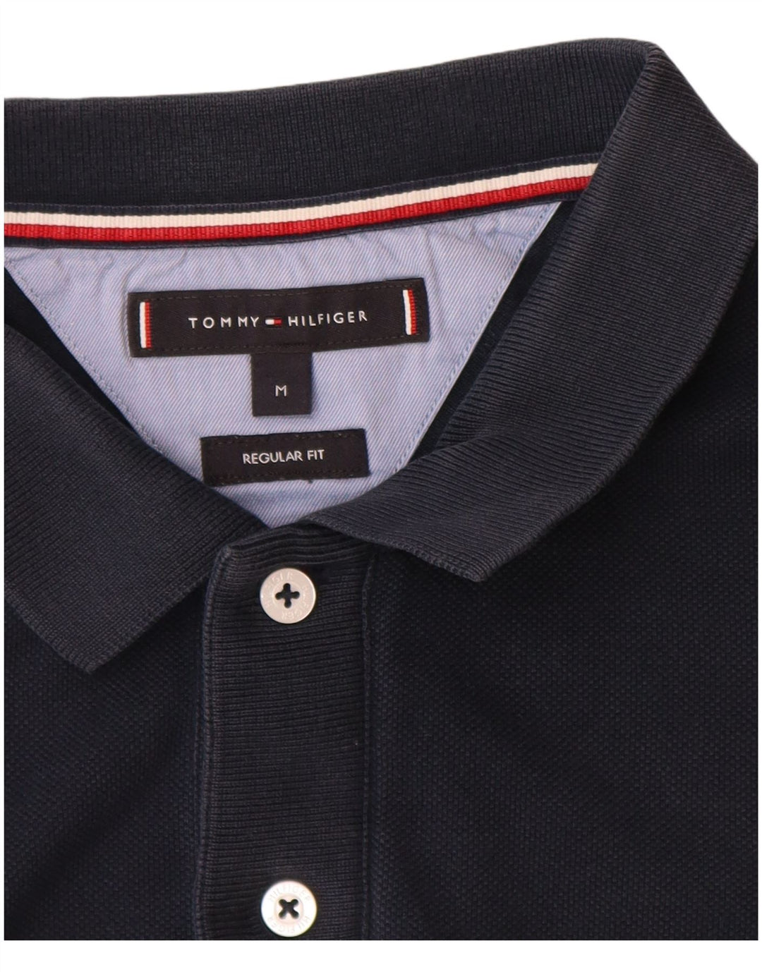 Мужская рубашка поло Tommy Hilfiger среднего размера, темно-синяя