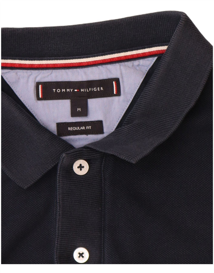 Мужская рубашка поло Tommy Hilfiger среднего размера, темно-синяя