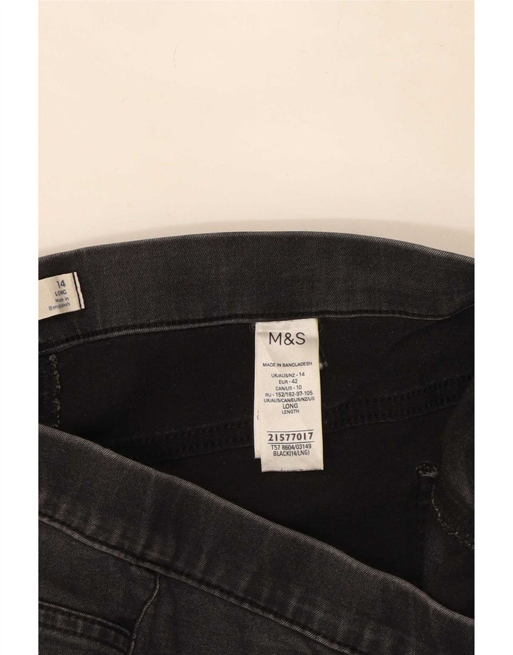Женские джинсы джеггинсы Marks & Spencer UK 14, средние W30 L29, черные, хлопковые