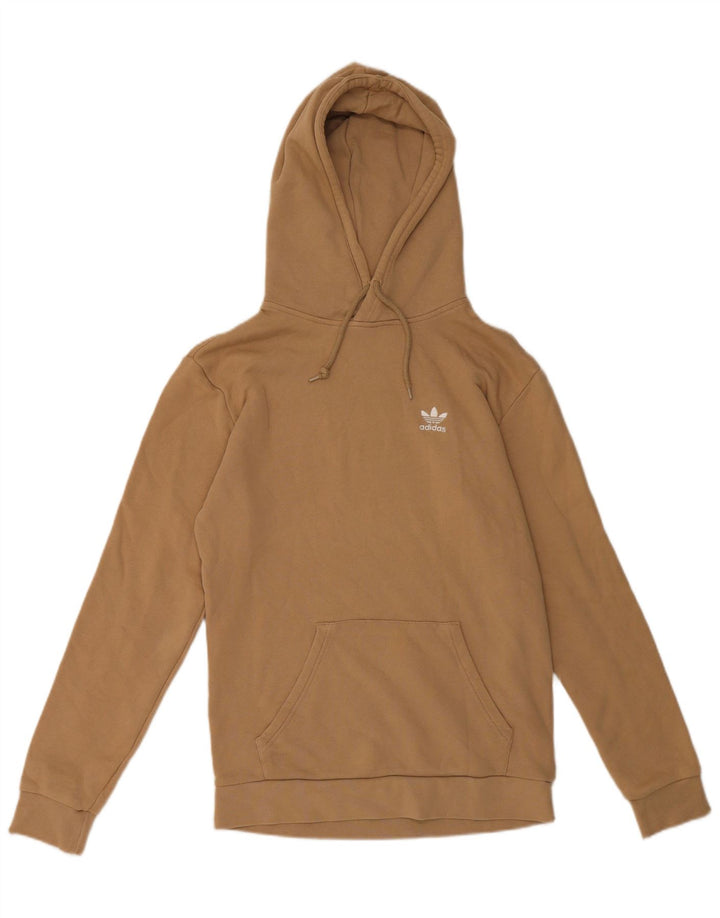 Мужской джемпер с капюшоном Adidas, маленький коричневый, хлопок