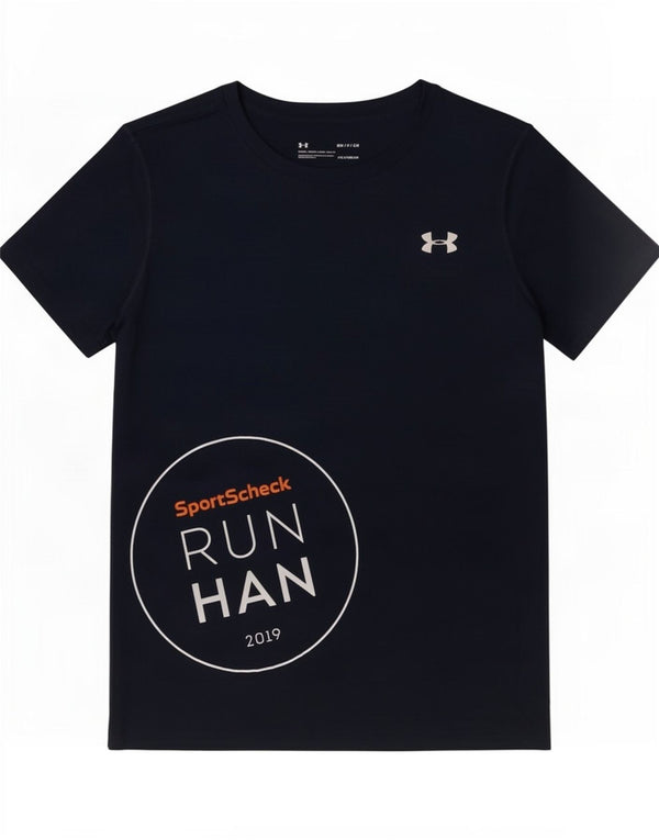 Мужская футболка с рисунком Under Armour Heat Gear Top Small Navy Blue