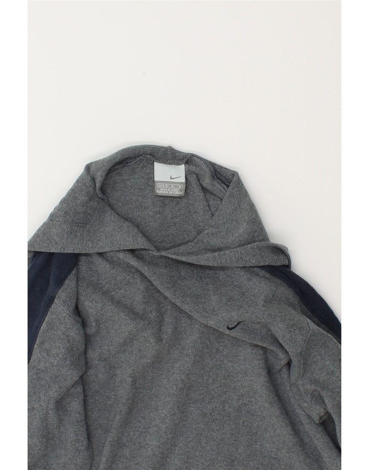 NIKE Womens Hoodie Jumper UK 14 Medium Grey Cotton Vintage Nike and Second-Hand Nike from Messina Hembry 