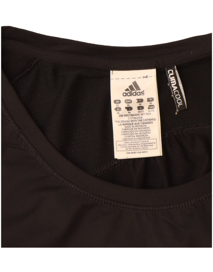 Женская футболка Adidas Climacool Top UK 22 XL, черный полиэстер