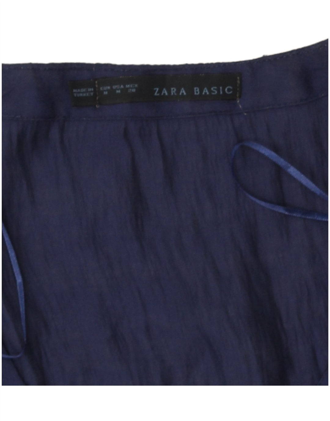 Женская блузка Zara Top UK 12, средний темно-синий