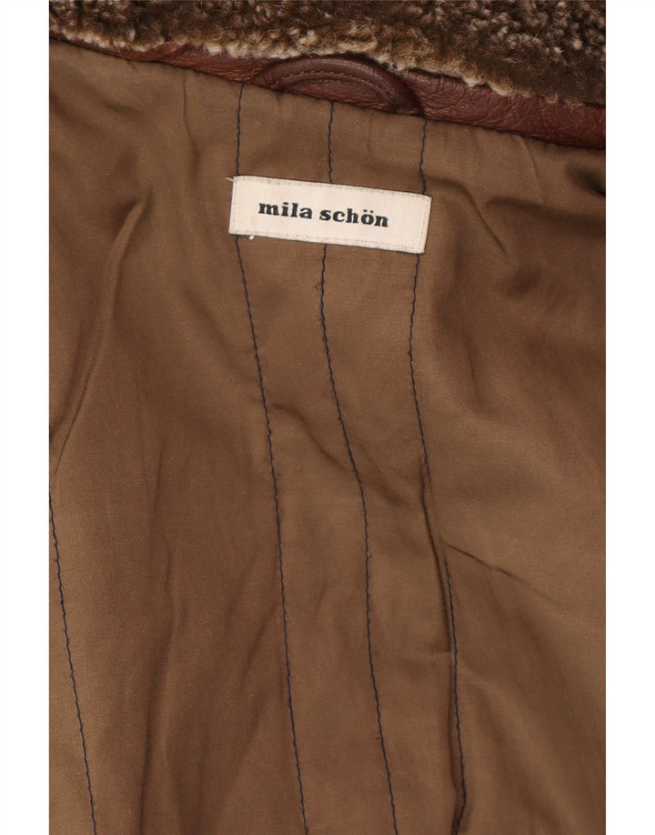 MILA SCHON Мужская кожаная куртка IT 48 Medium Brown Leather