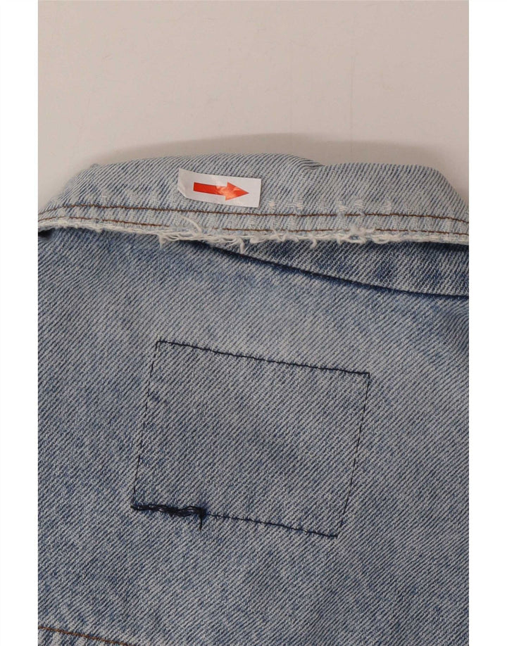 Мужская джинсовая куртка Casucci UK 40, большая синяя, хлопок