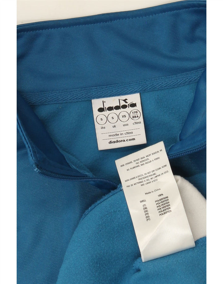 Мужской спортивный костюм Diadora, верхняя куртка, маленький синий полиэстер с цветными блоками