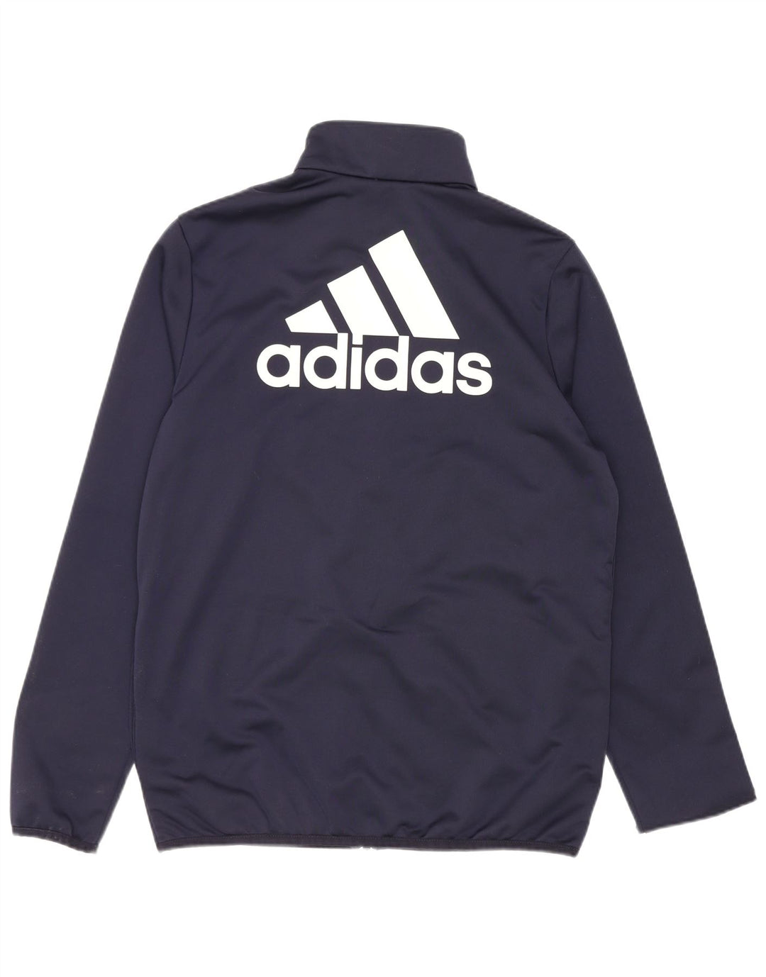 Спортивный костюм Adidas для мальчиков с графическим рисунком, верхняя куртка 13–14 лет, темно-синий полиэстер