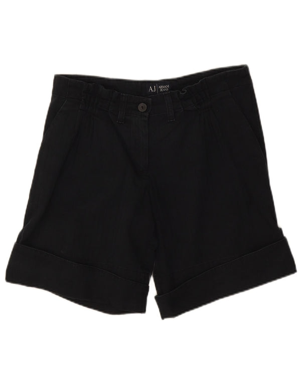 Женские шорты чинос Armani EU 40 Medium W27 Черные хлопковые полоски в тонкую полоску