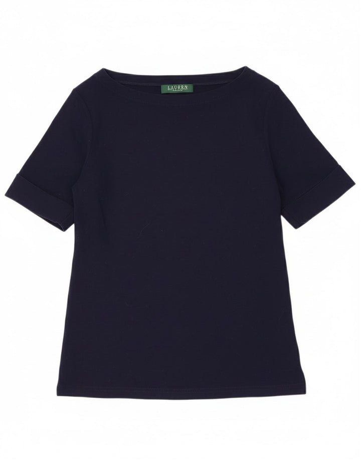 Женская блузка Ralph Lauren Top UK 10, маленькая, темно-синяя