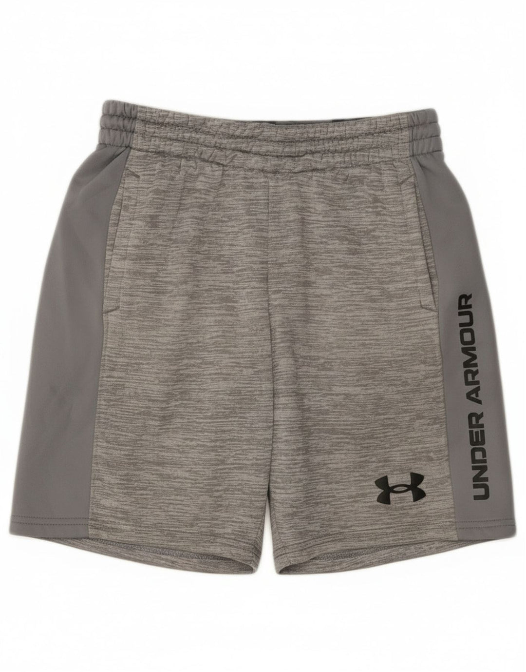 Спортивные шорты с рисунком Under Armour для мальчиков 9–10 лет, средние серые в крапинку