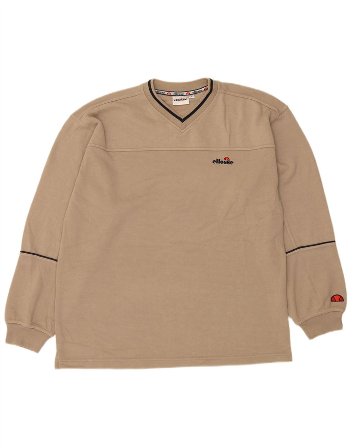 ELLESSE Мужской свитшот, джемпер, большой, бежевый, полиэстер