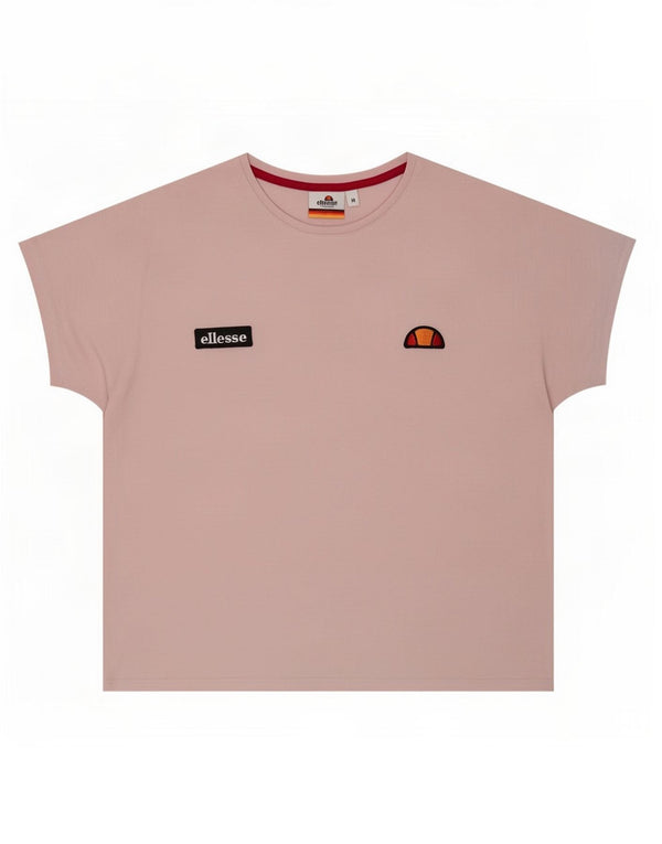 Женская футболка Ellesse Top UK 14, хлопок среднего розового цвета